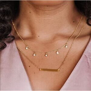 NEW FOSTERIE Layered Gem Necklace Causebox